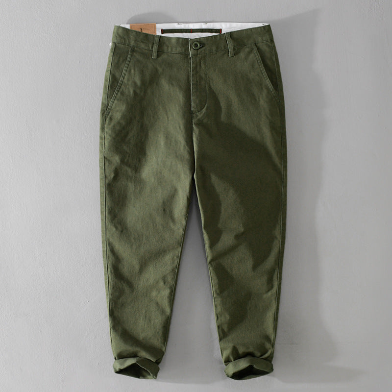 Versatile And Comfortable Cotton Business-casual Pants For Young Men
