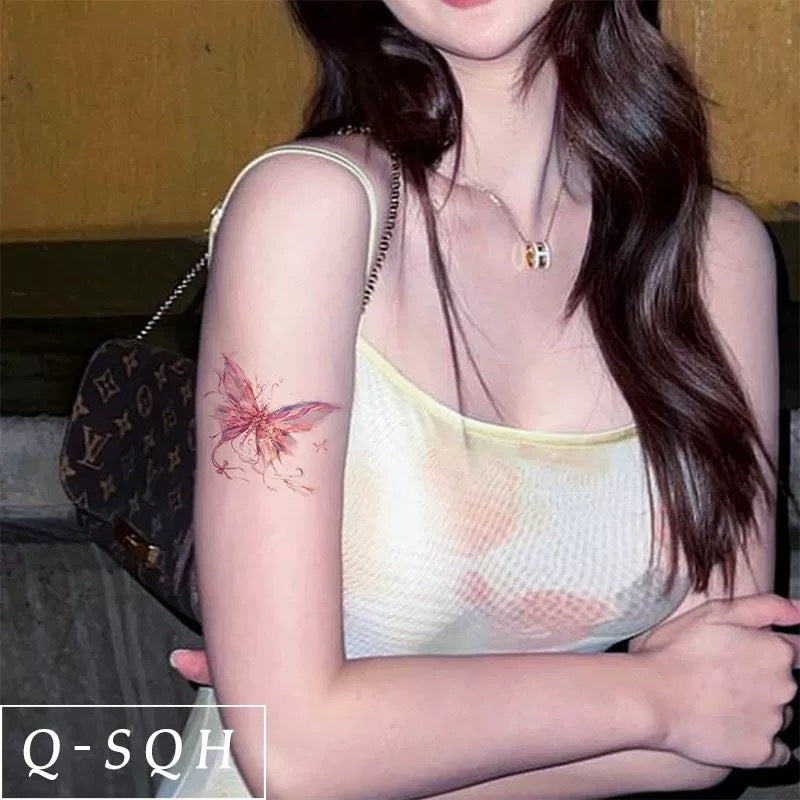 Colorful Tattoo Sticker Sweet Cool Ins Style Butterfly