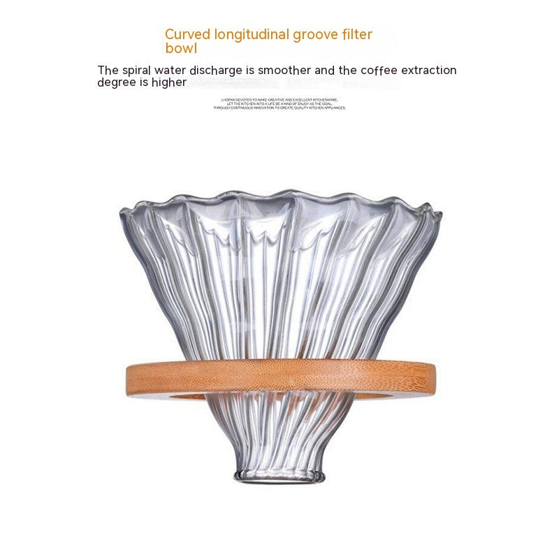 Borosilicate Glass Hand Made Maker Cloud Pot Filter Cup Filter Coffeepot Household Coffee Pot