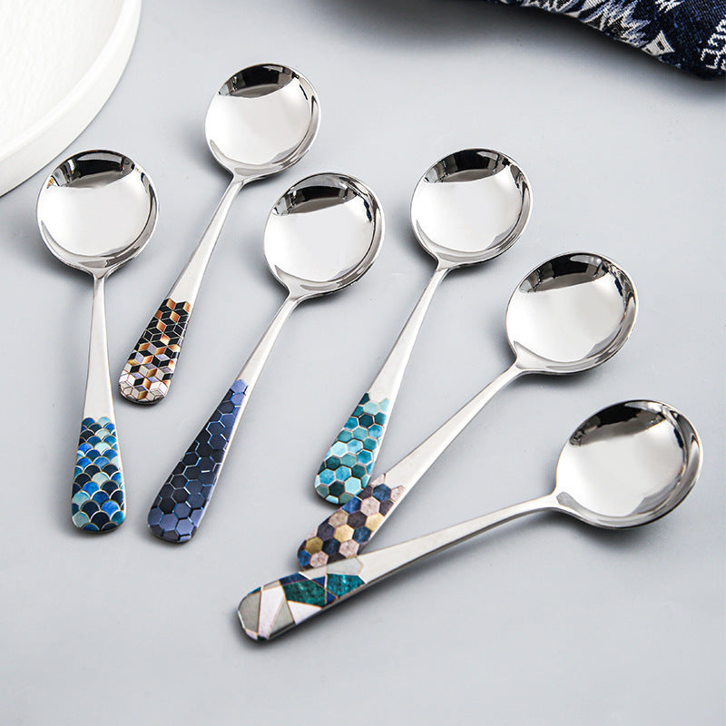 Stainless Steel Creative And Minimalist Household Soup Spoon