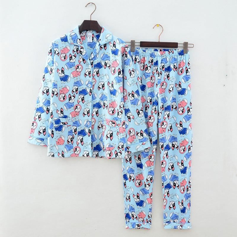 Women's Autumn And Winter Style Lively Cute Pajamas Brushed Cloth Home Wear