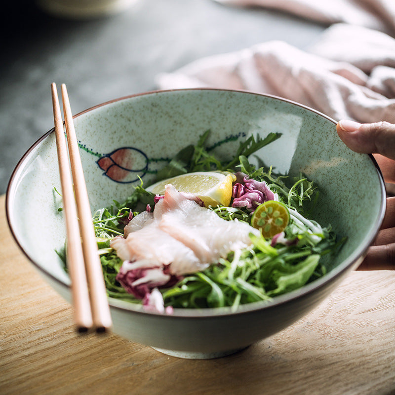 Creative Trumpet Bowl Ceramic Large Rain-hat Shaped Bowl