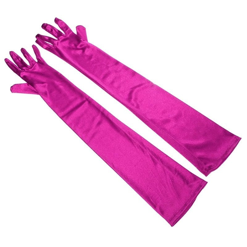 Fashion Satin Stretch Women's Halloween Gloves