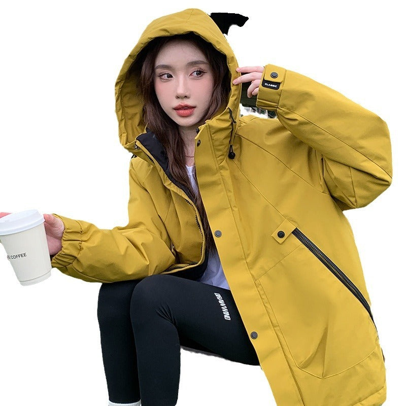 Girls' Thickened Interchange Cotton Jacket Coat