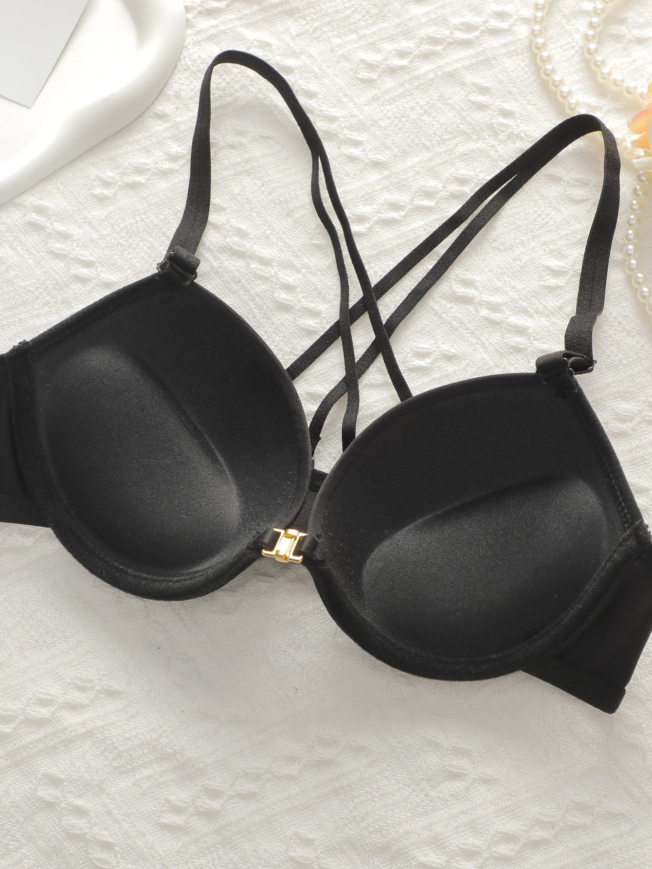 Women's Lingerie Set, Black And Sexy, Front-button Lingerie Set For Women