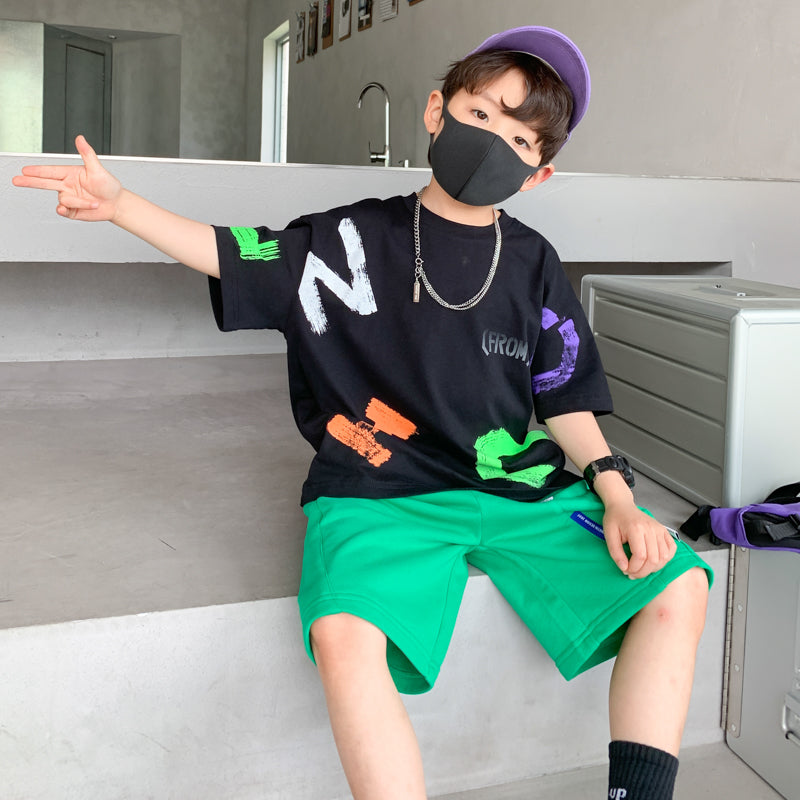 Boys Short Sleeve T-Shirt Suit Top