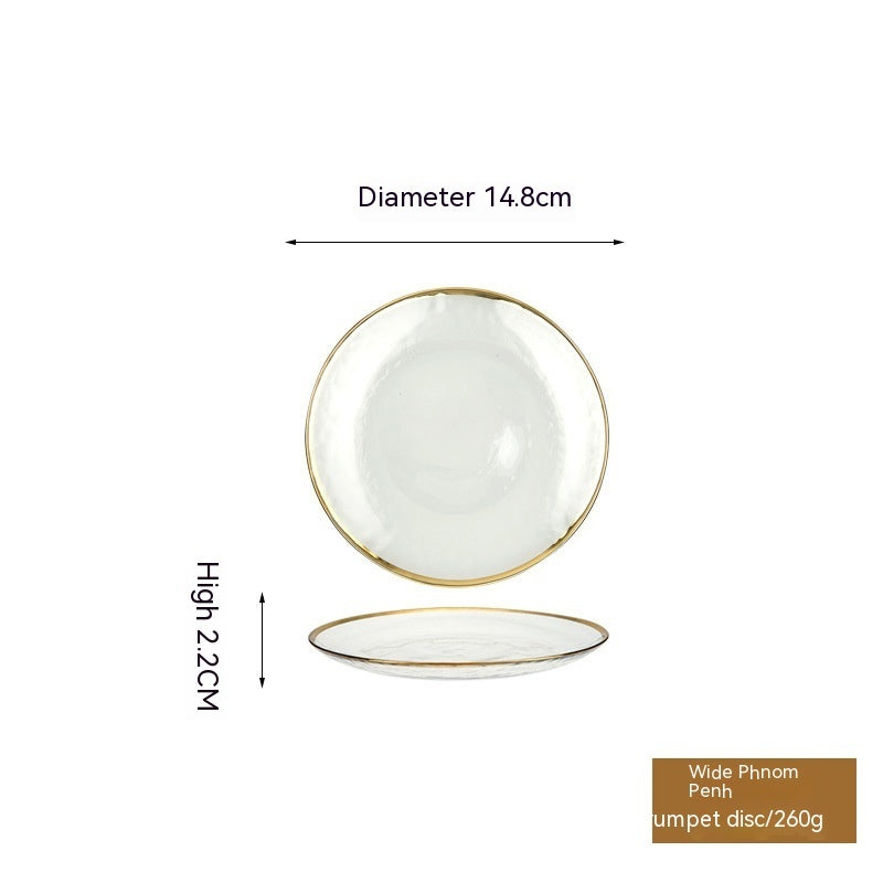 Phnom Penh Fruit Plate Creative Set Glass Plate Household