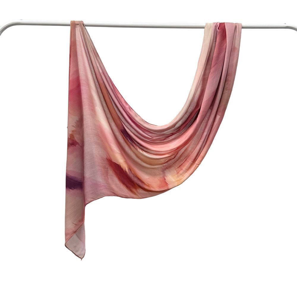 Modal Cotton Headscarf Marble Digital Printing
