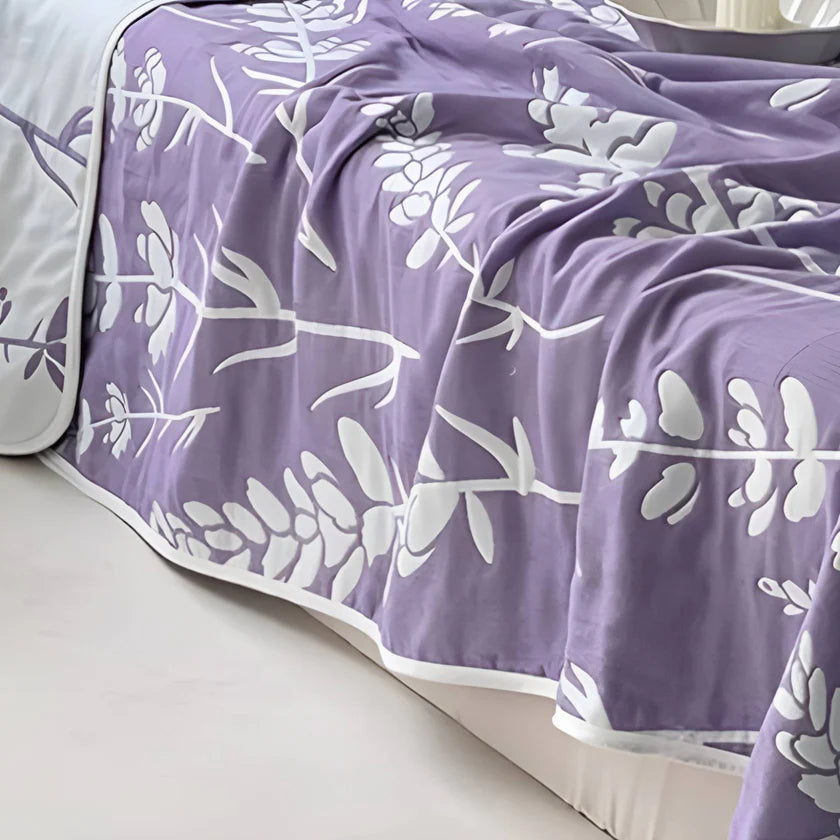 Cotton Embroidery Six Layers Of Gauze Office Nap Summer Quilt