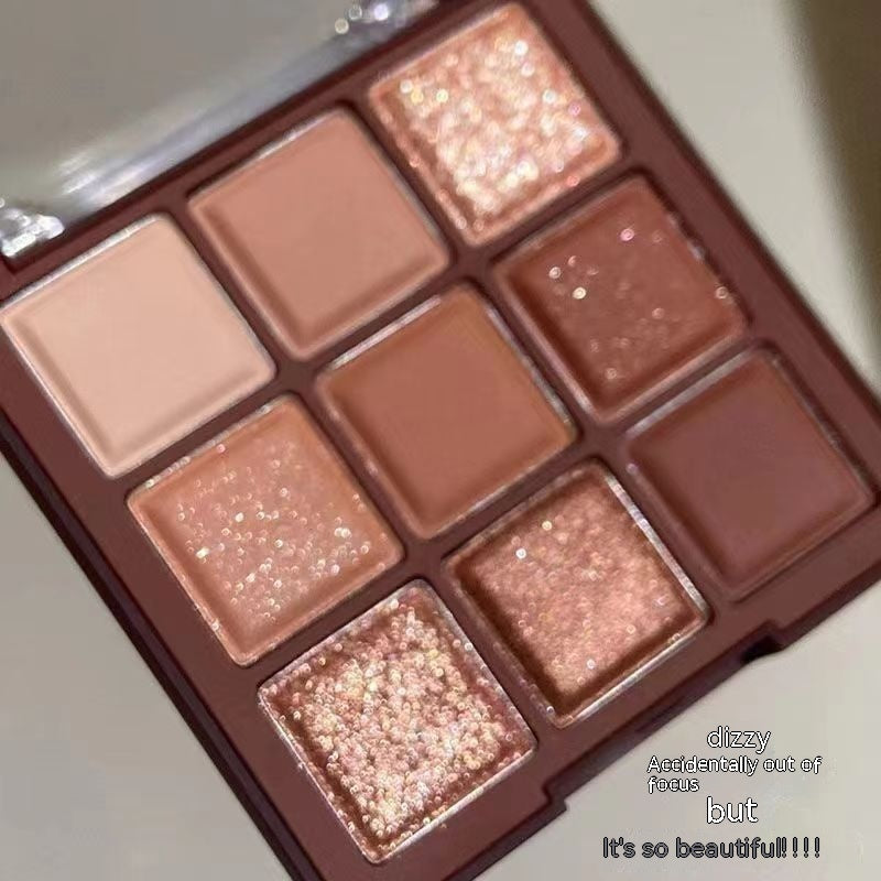Chocolate Jiugongge Grid Earth Color Pure Nude Makeup Eye Shadow Plate