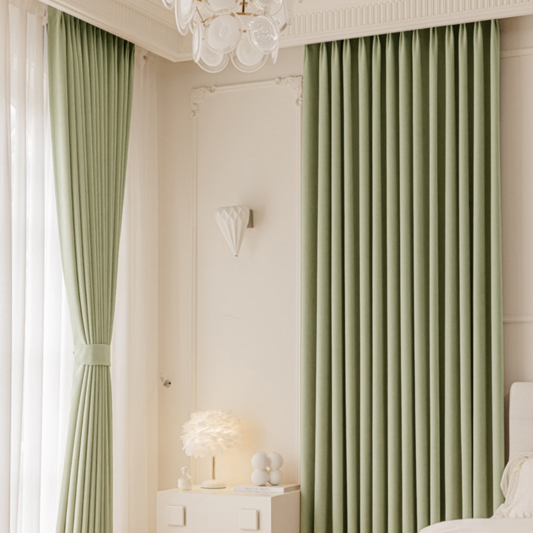 Master Blinds Curtains Chenille French-Style Luxe-Looking Home Decor Light Luxury Modern Authentic Extra-Thick