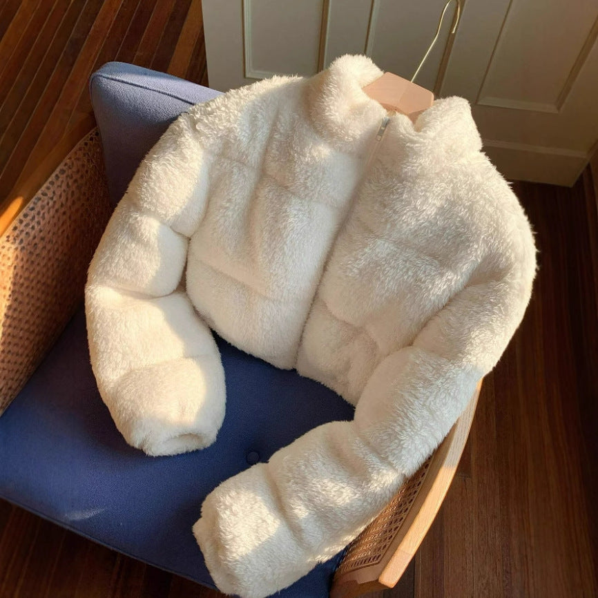 European And American Jacket Lambswool Vintage Coat