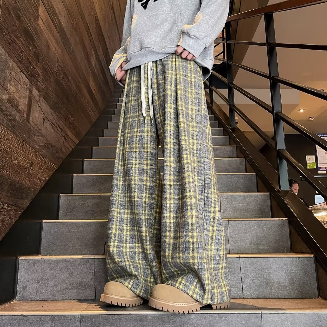 Fashion Plaid Casual Pants For Men And Women