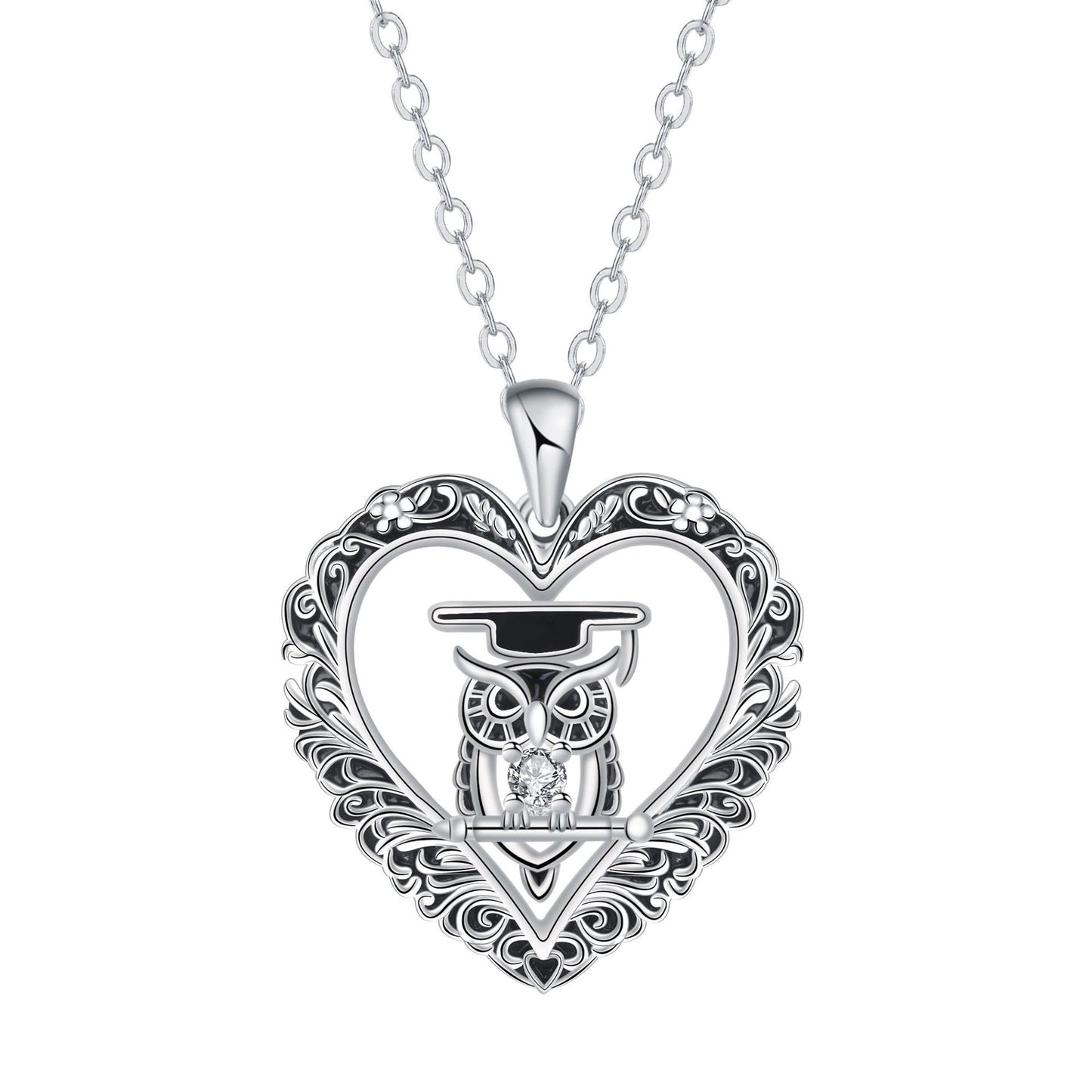 Owl Heart-shaped Fashion Simple Necklace