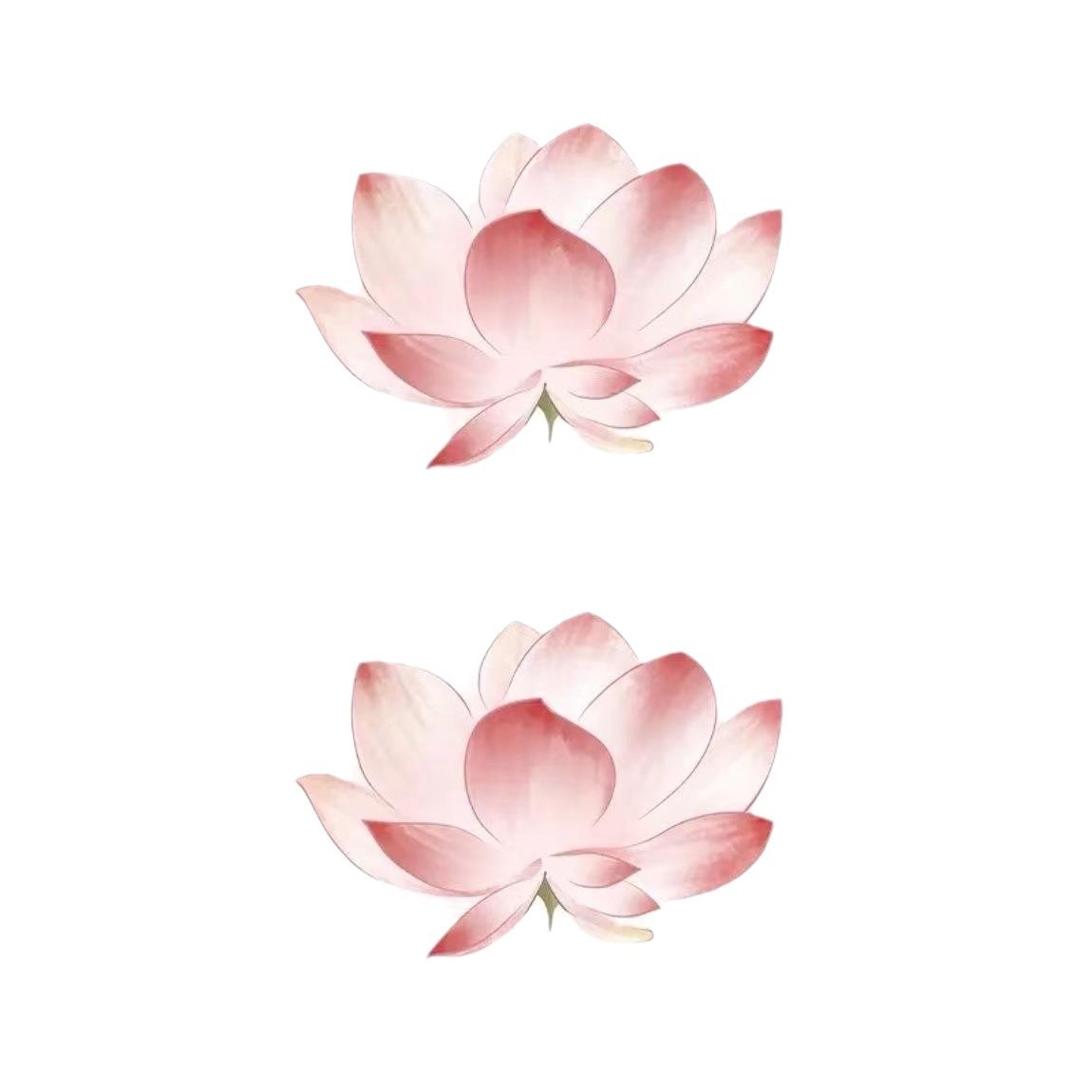 Good Luck Lotus Tattoo Sticker Waterproof And Durable Beautiful
