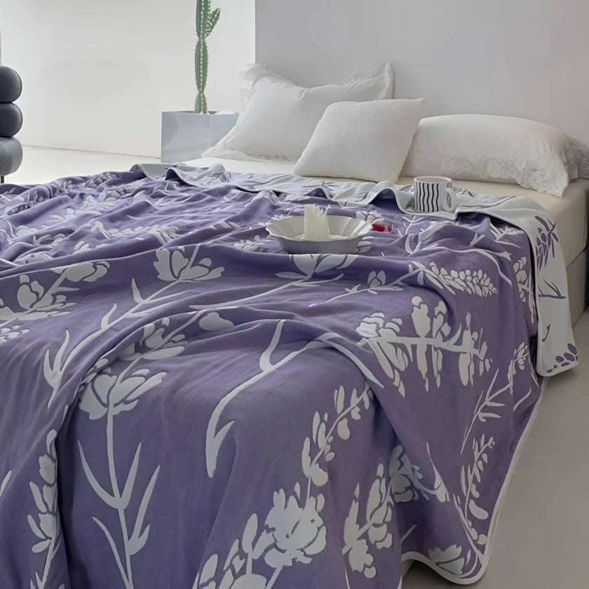 Cotton Embroidery Six Layers Of Gauze Office Nap Summer Quilt