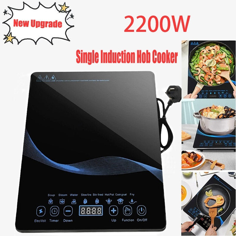 Compact Induction Cooker With High Power Output Timer Safety Lock Included