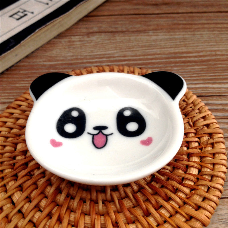 Ceramic Lesser Panda Sauce Dish Cute Expression