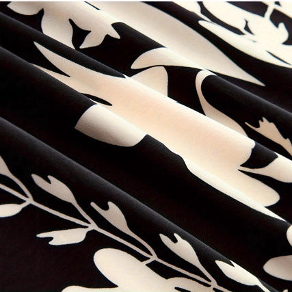 Elegant Chinese Style 3D Digital Printing Plant Flower Elegant Women's Skirt