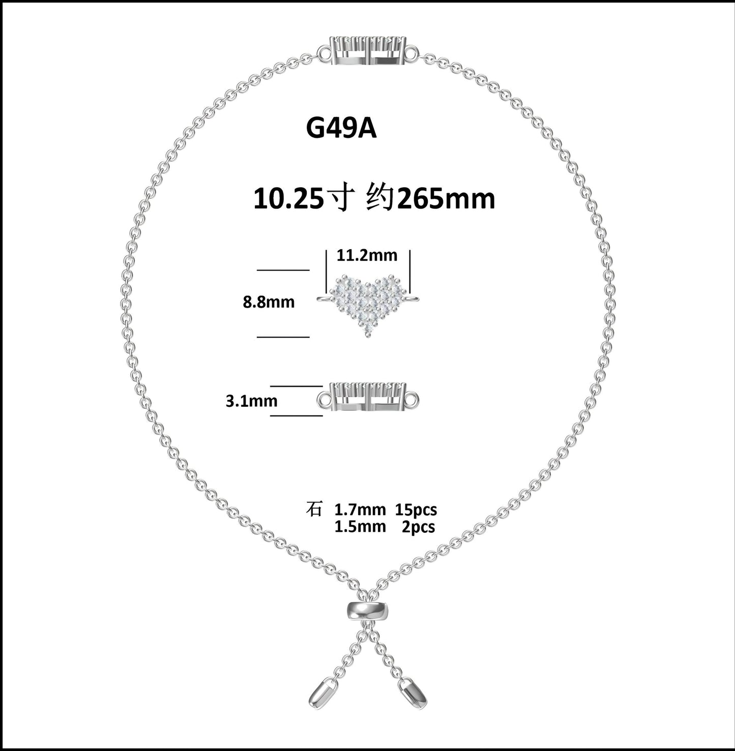 Set With Top-quality Moissanite, This Luxurious And Fashionable Light Luxury Jewelry Silver Bracelet Is Made Of S925 Silver Electroplated With Platinum