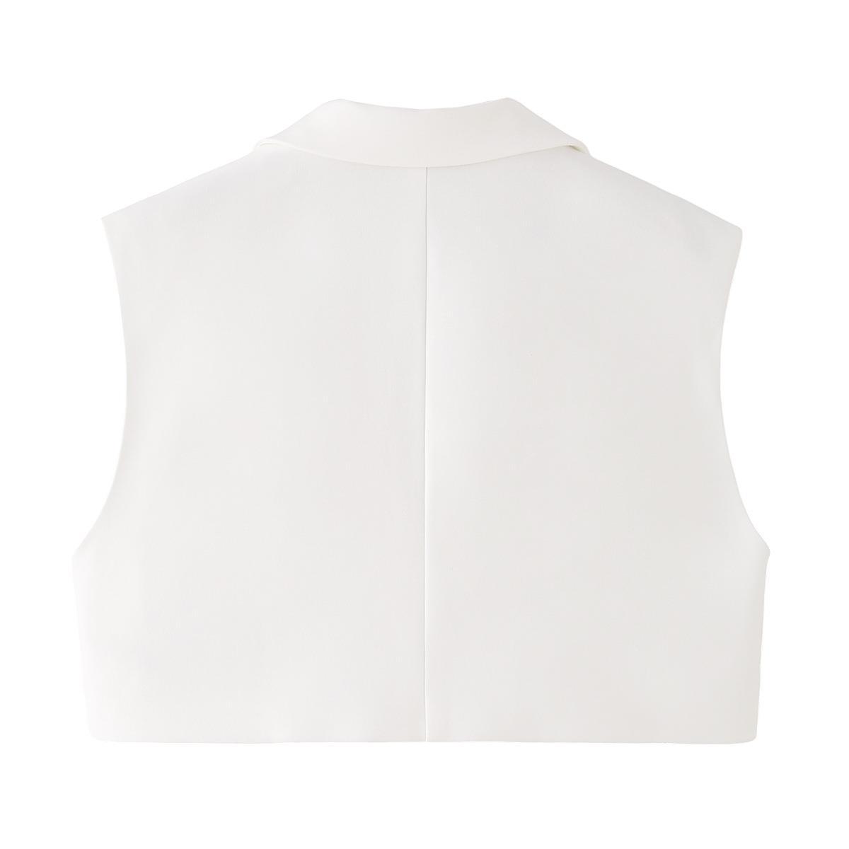 Fashion Vest Lapel Blouse And Pants Women