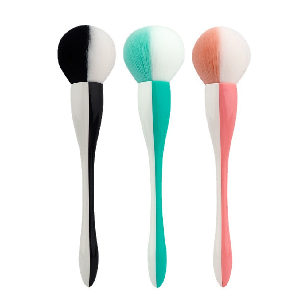 Small Waist Powder Brush Single Large Two-color Round Head