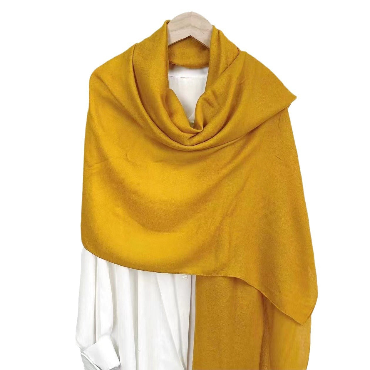 Monochrome Long Scarf Warm Shawl Solid Color Casual Scarf
