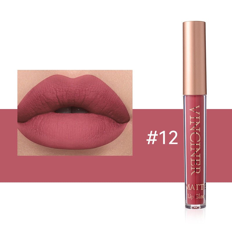 12 Colors Lip Lacquer Matte Liquid Lipstick Waterproof - Eshtree
