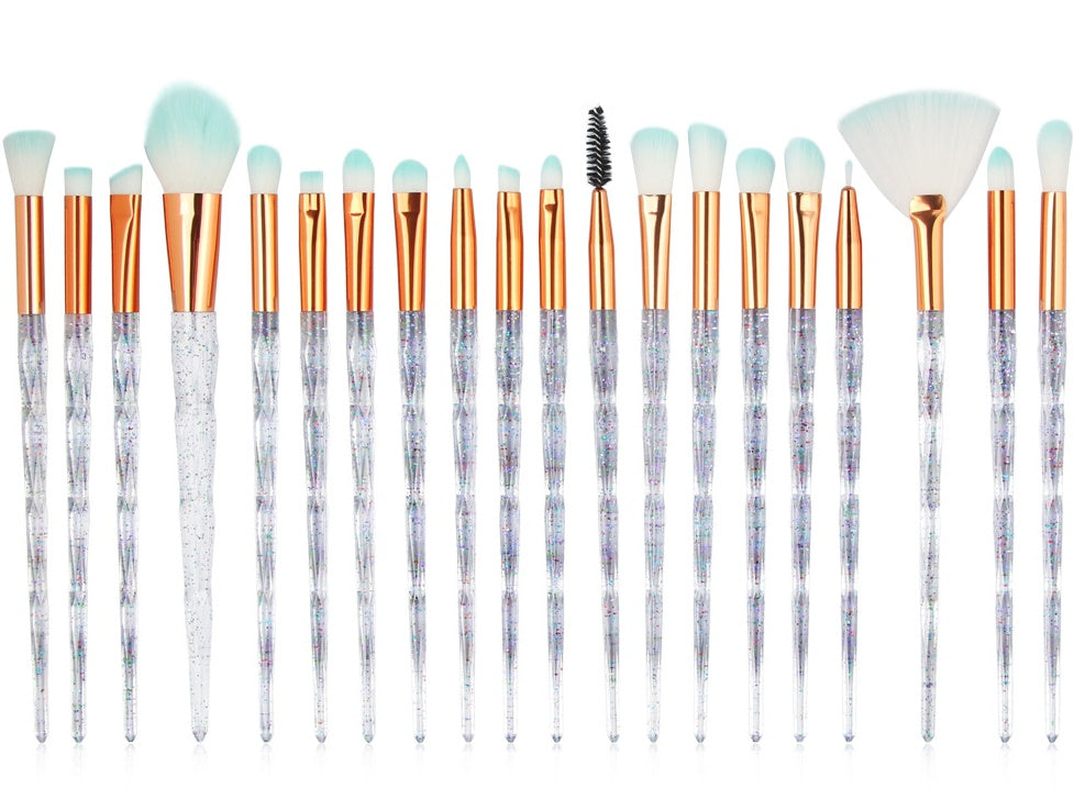 Diamond Makeup Brush Set (20 Pcs)