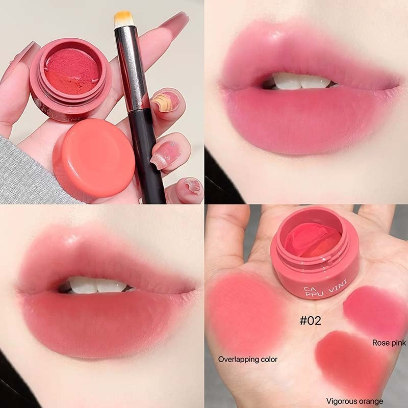 Soft-focus Dual-tone Matte Lip Glaze With A Frosted Texture