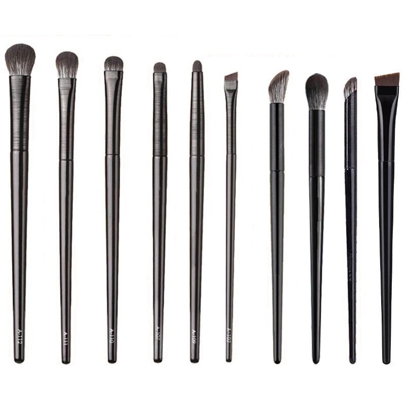 13 Black Brushed Eye Brush Makeup Tools Eye Makeup Brush Leather Ba - Eshtree