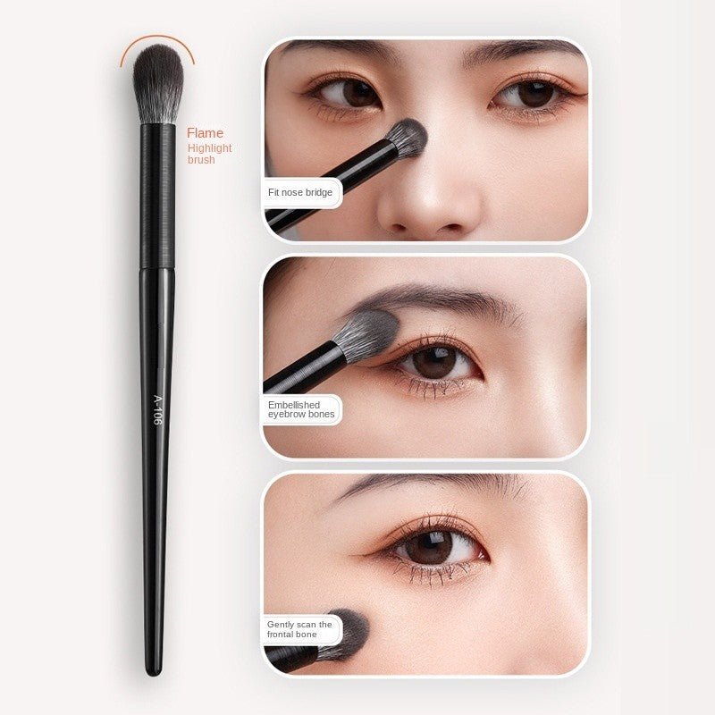 13 Black Brushed Eye Brush Makeup Tools Eye Makeup Brush Leather Ba - Eshtree