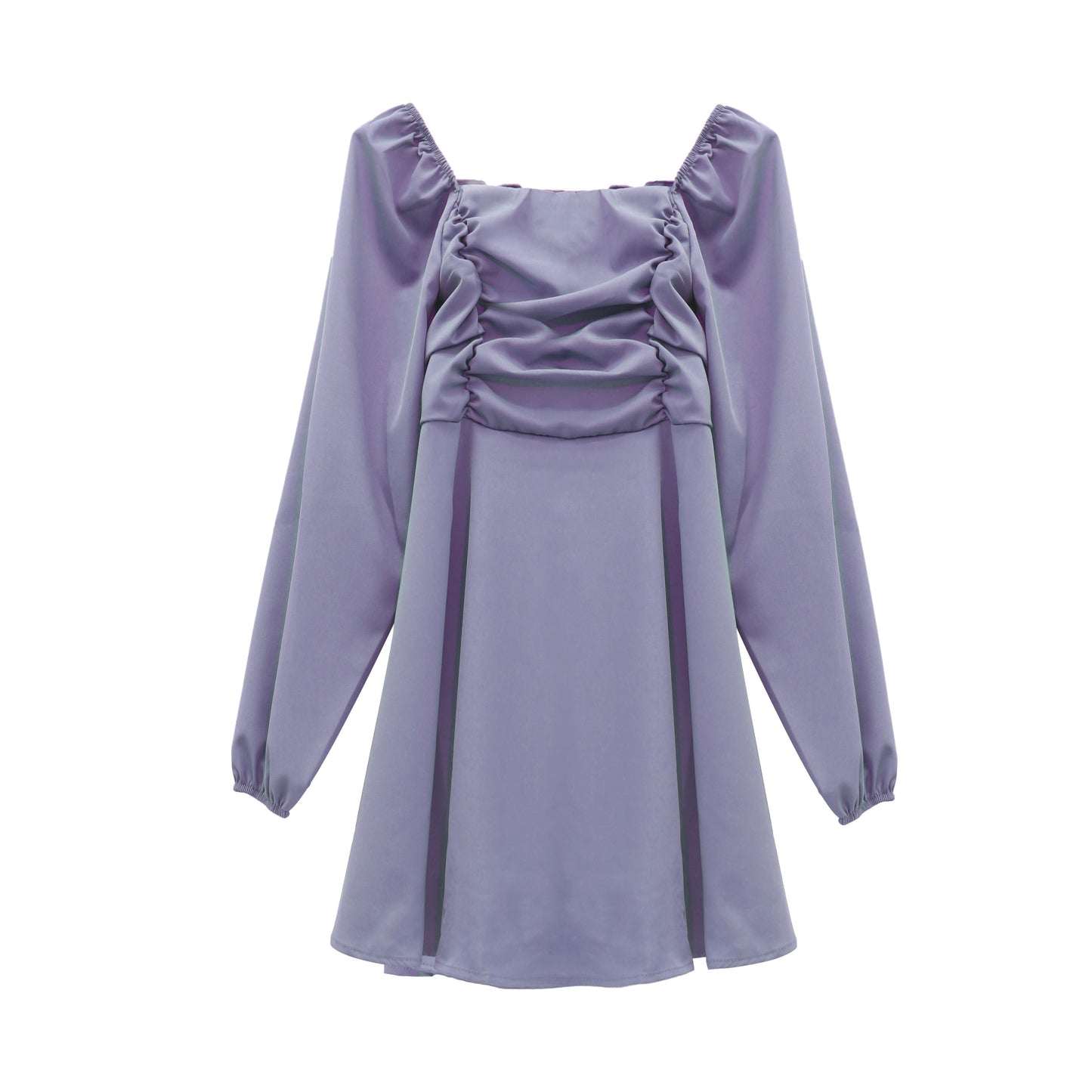 French retro pleated waist dress