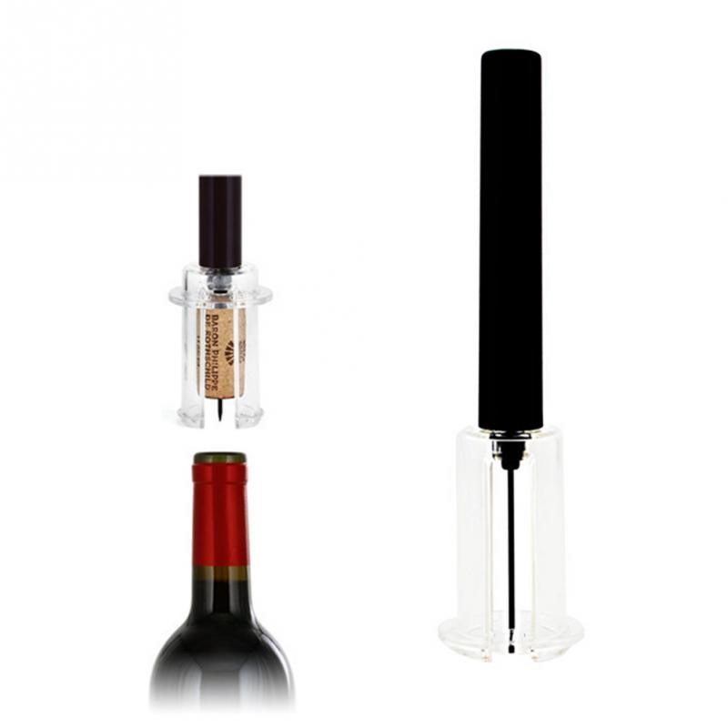 High End Pneumatic Wine Bottle Opener Black Cork Remover Easy Air Pressure Wine Opener H06