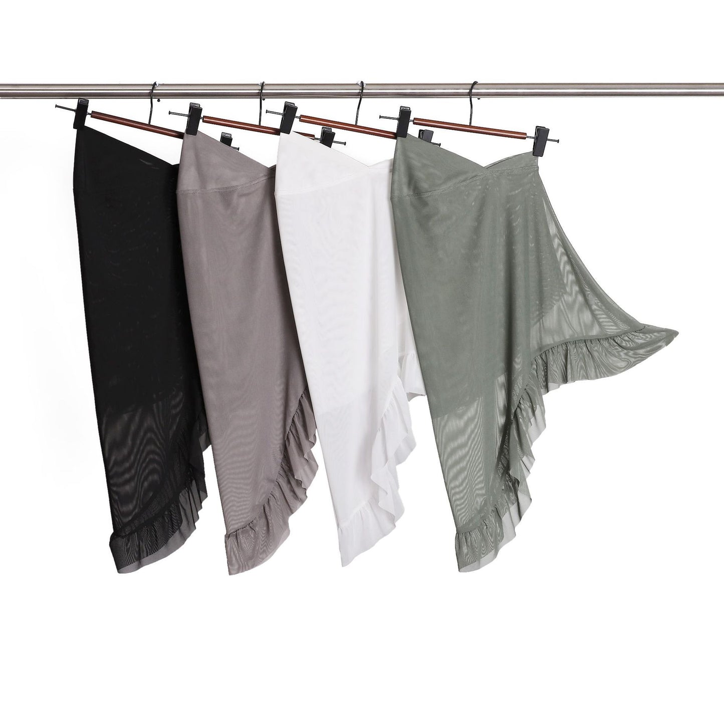 Ruffled Three-dimensional Soft Brim Voile Pullover Scarf