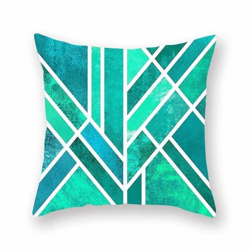Bright color geometric pillow cushion cover
