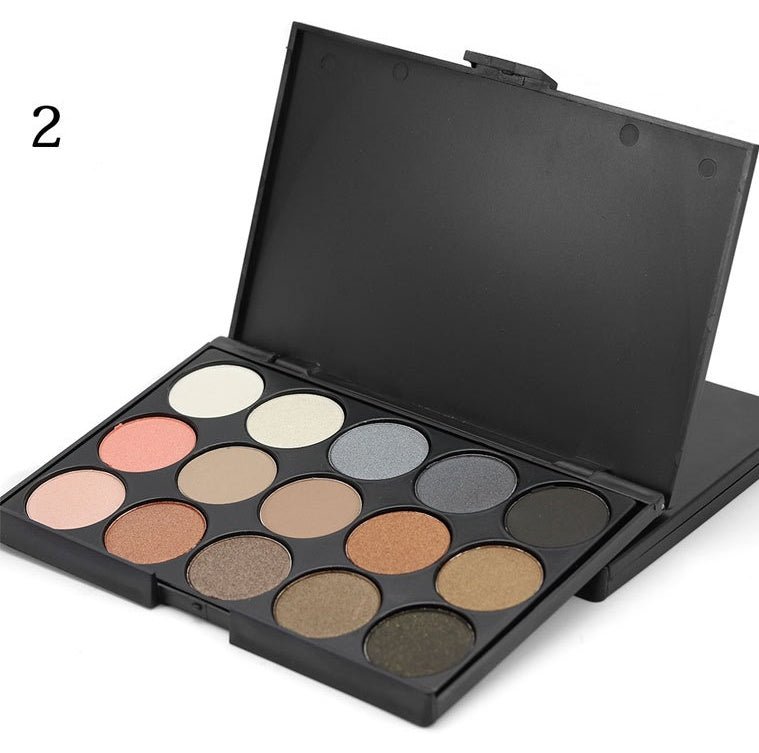 15 color eyeshadow earth color eye shadow smoky eyeshadow E15 multi color makeup plate beauty tools - Eshtree