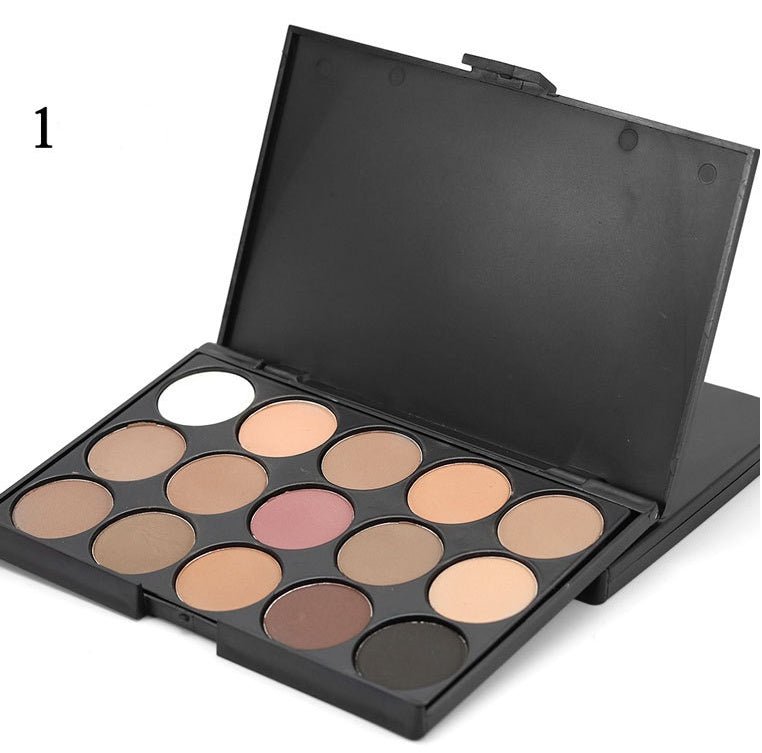 15 color eyeshadow earth color eye shadow smoky eyeshadow E15 multi color makeup plate beauty tools - Eshtree