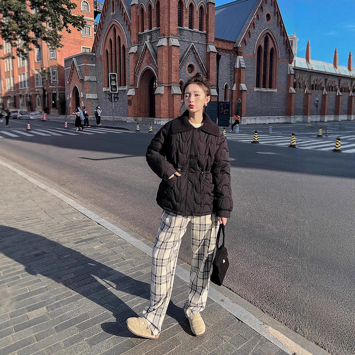 Women's Cotton-padded Lapel Winter Wool