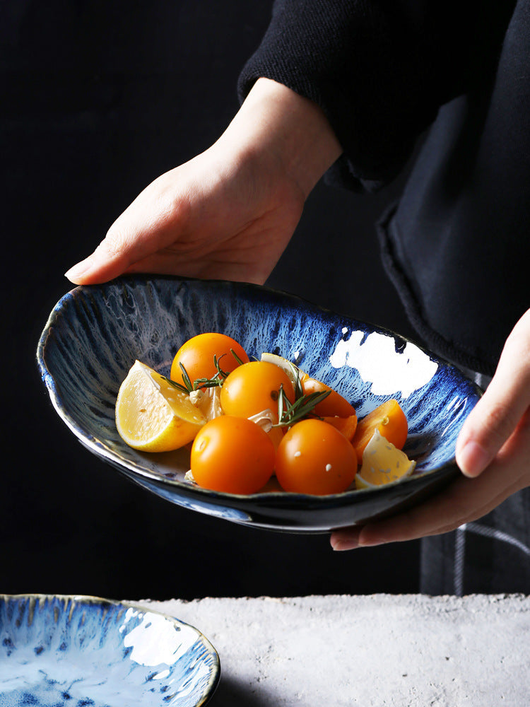 Creative Kiln Changed Ceramic Tableware Special-Shaped Dish