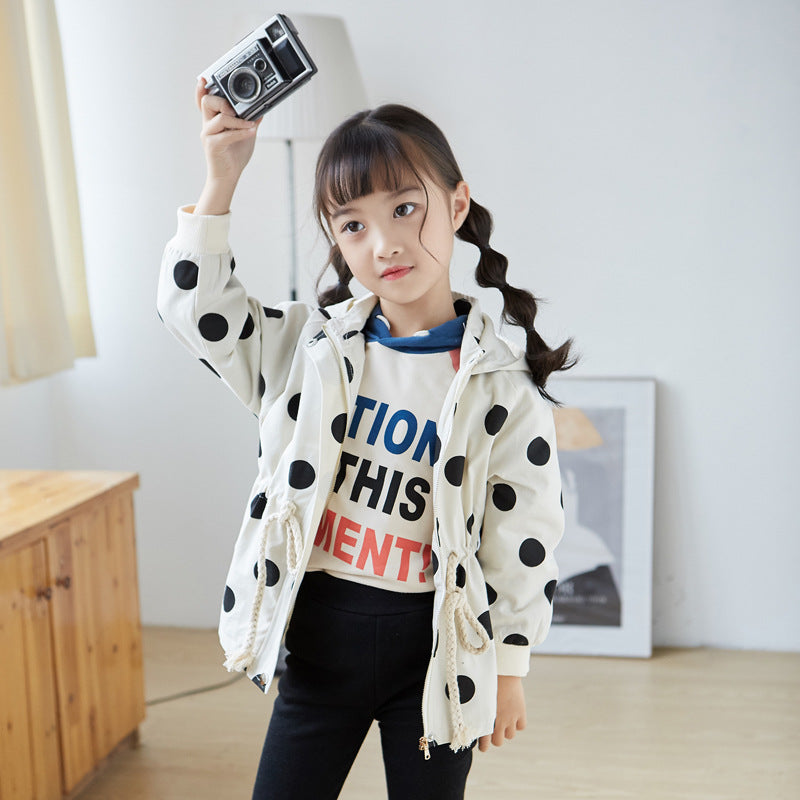 Baby Casual Tops, Baby Wear, Children's Western Style Polka Dot Jacket