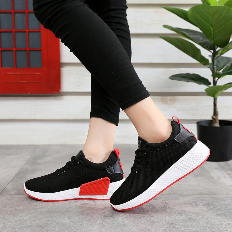 Breathable Women's Shoes Air Mesh Tying Flat Shoes