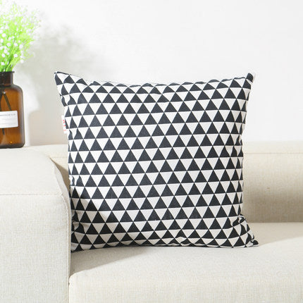 Literary Sofa Cushion Pillow Cushion Cover Lattice Hug Pillowcase