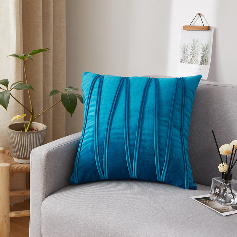 Household Vertical Strip Velvet Cushion Cover