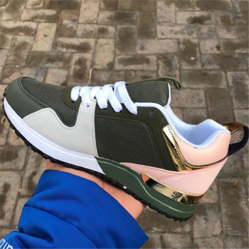 Colorblock flat large size sports shoes