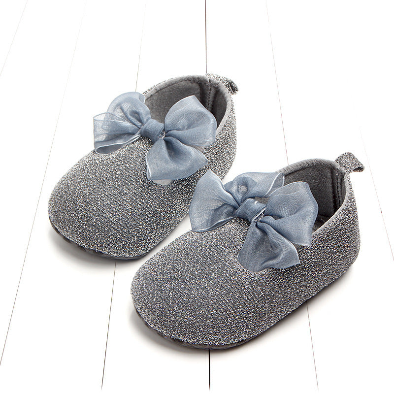Shiny Ribbon Bow Female Baby Shoes Baby Shoes Toddler Shoes