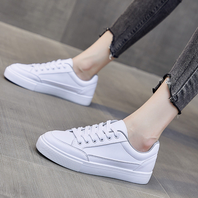 Leather Sports Flat Shoes For Running