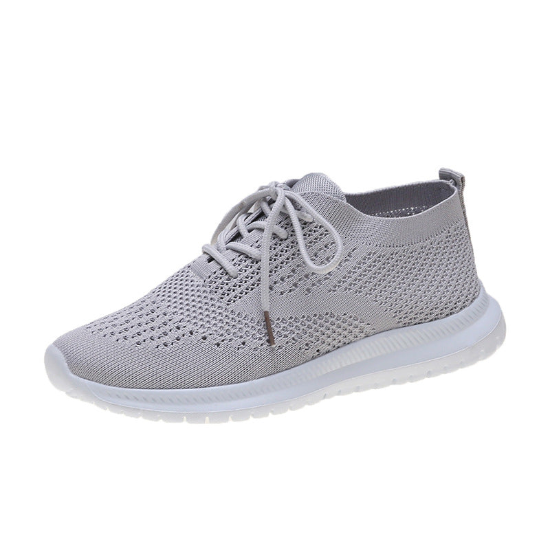 Fashion Casual Shoes Women'S Breathable Flat Bottom Student White Shoes