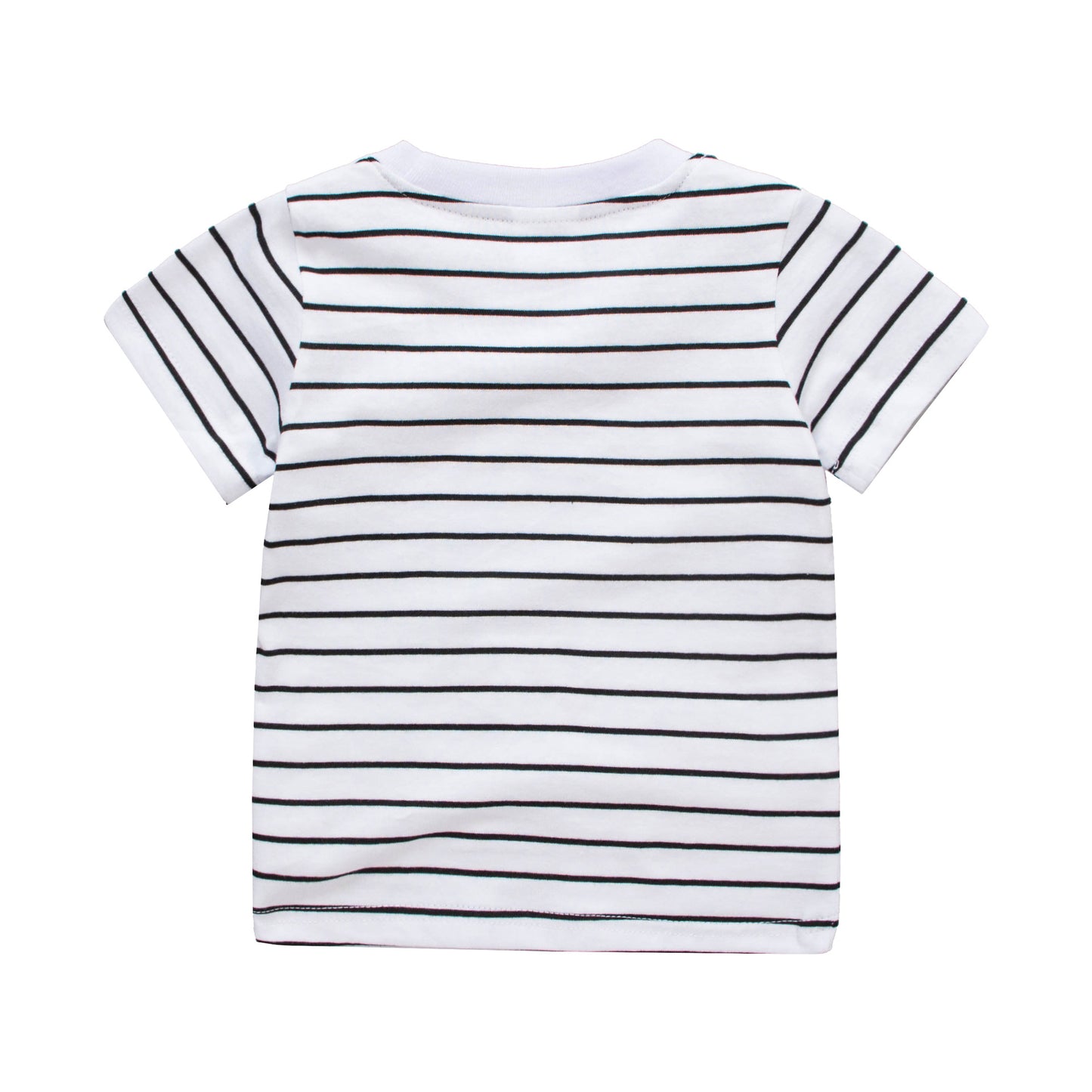 Striped Dinosaur Boys Short-sleeved T-shirt