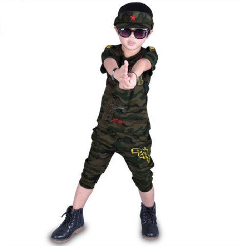 Boys Clothing Sets Fashion Summer Solid Cotton